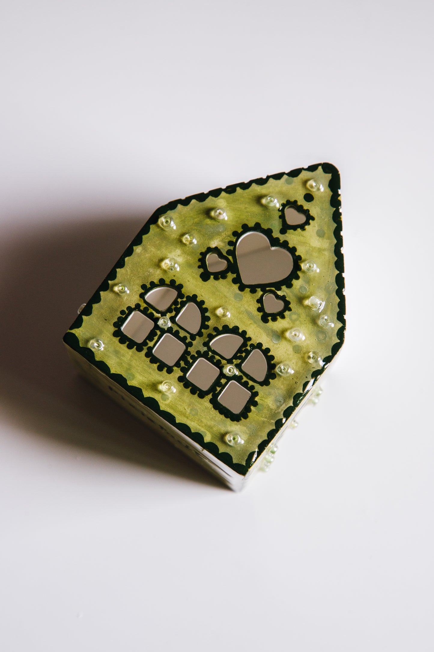 Mini House Tealight Holder (green)