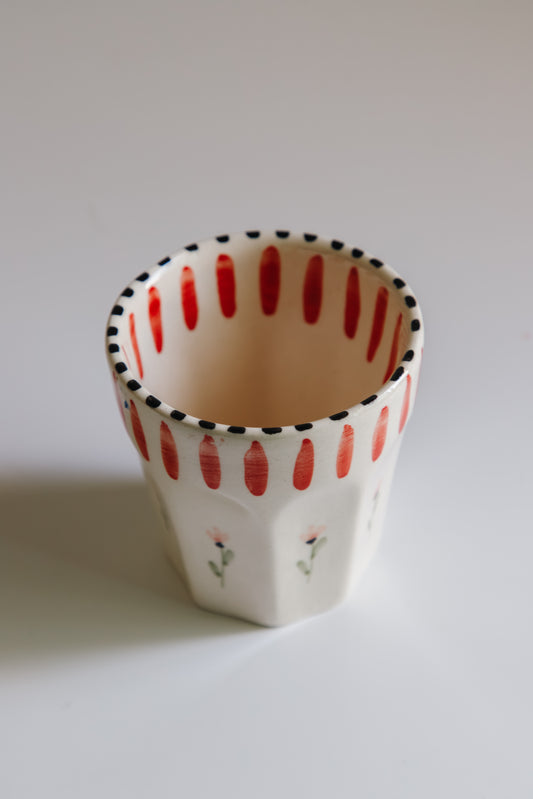 Tulip Cup (pink stripe)