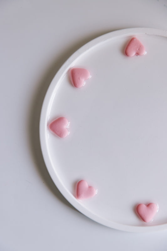 Pink Heart Trinket Dish