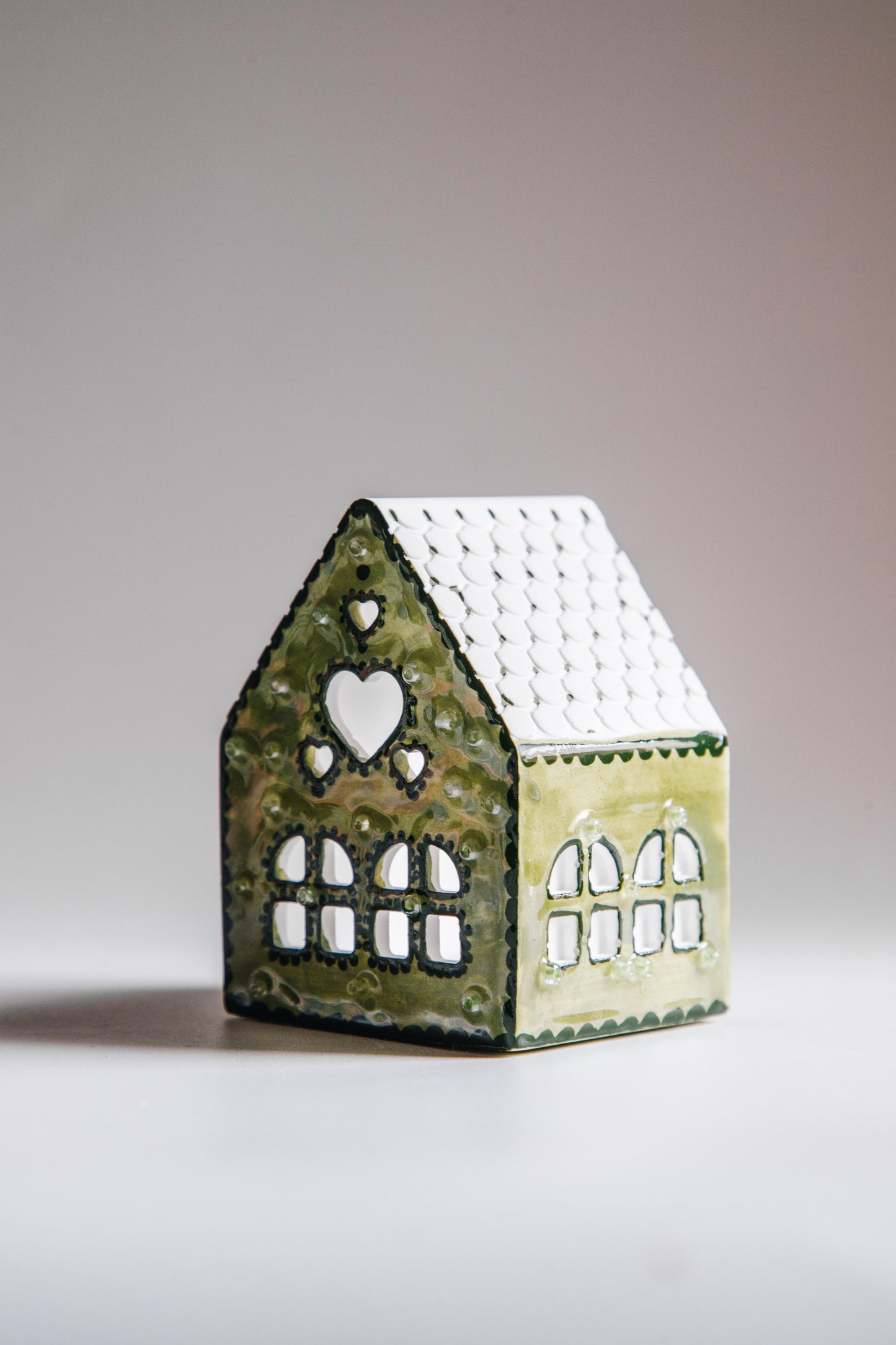 Mini House Tealight Holder (green)