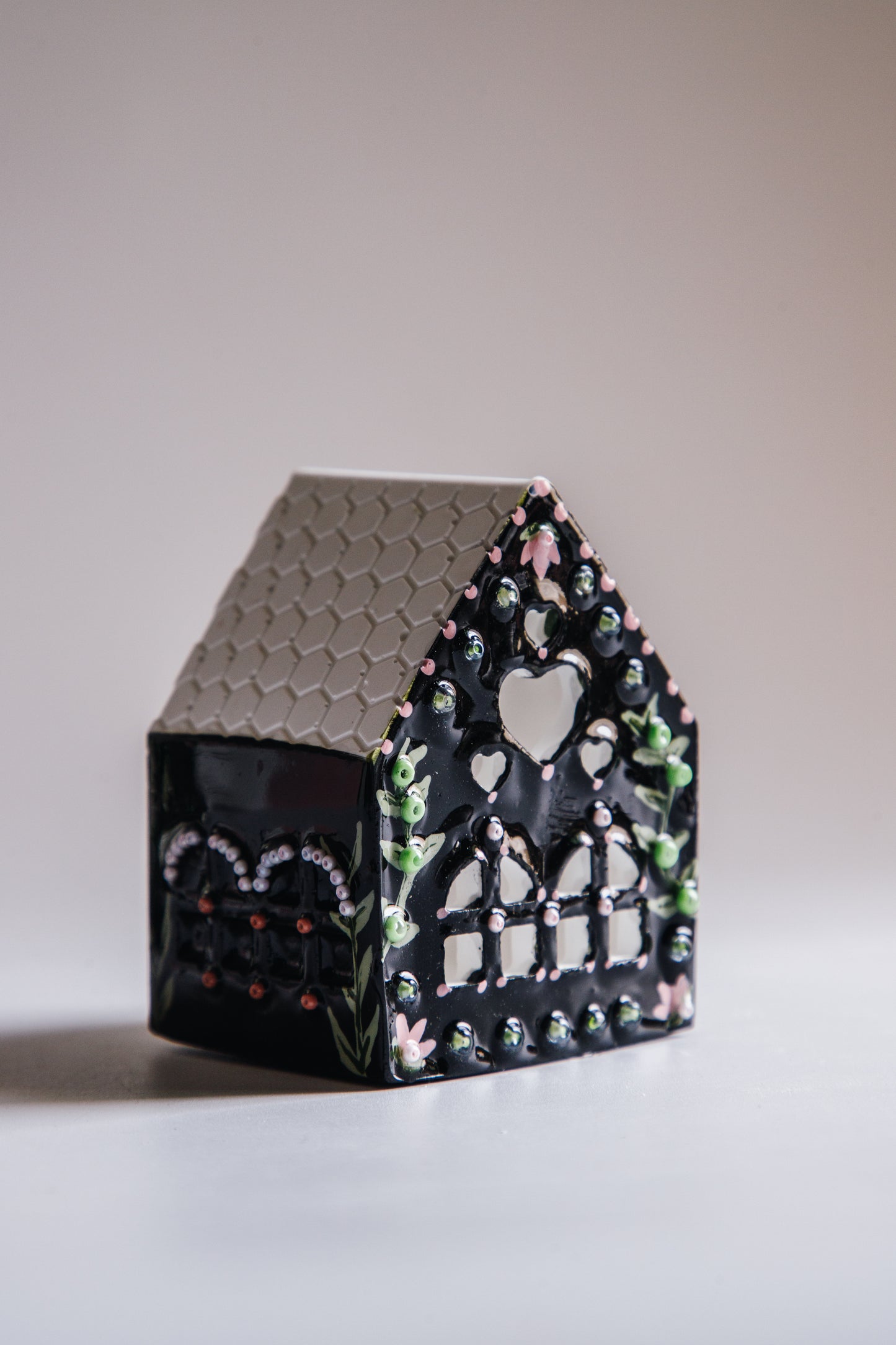 Mini House Tealight Holder (night garden)
