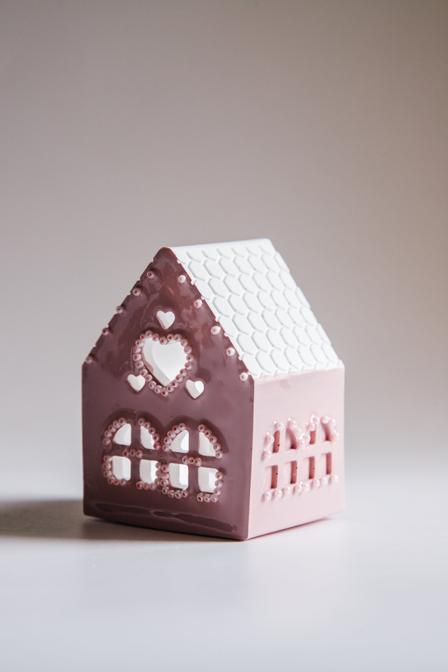 Mini House Tealight Holder (pink)