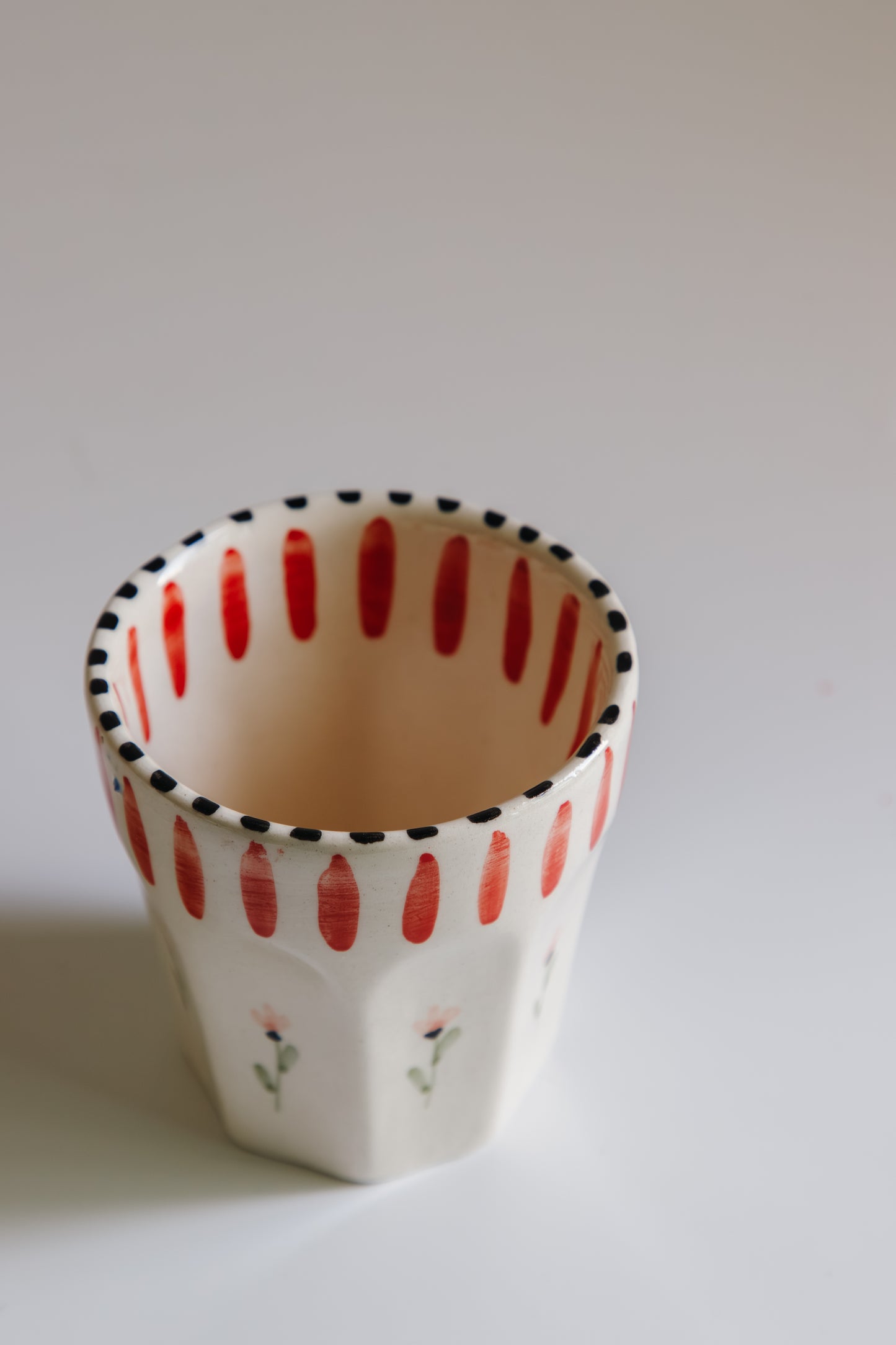 Tulip Cup (pink stripe)