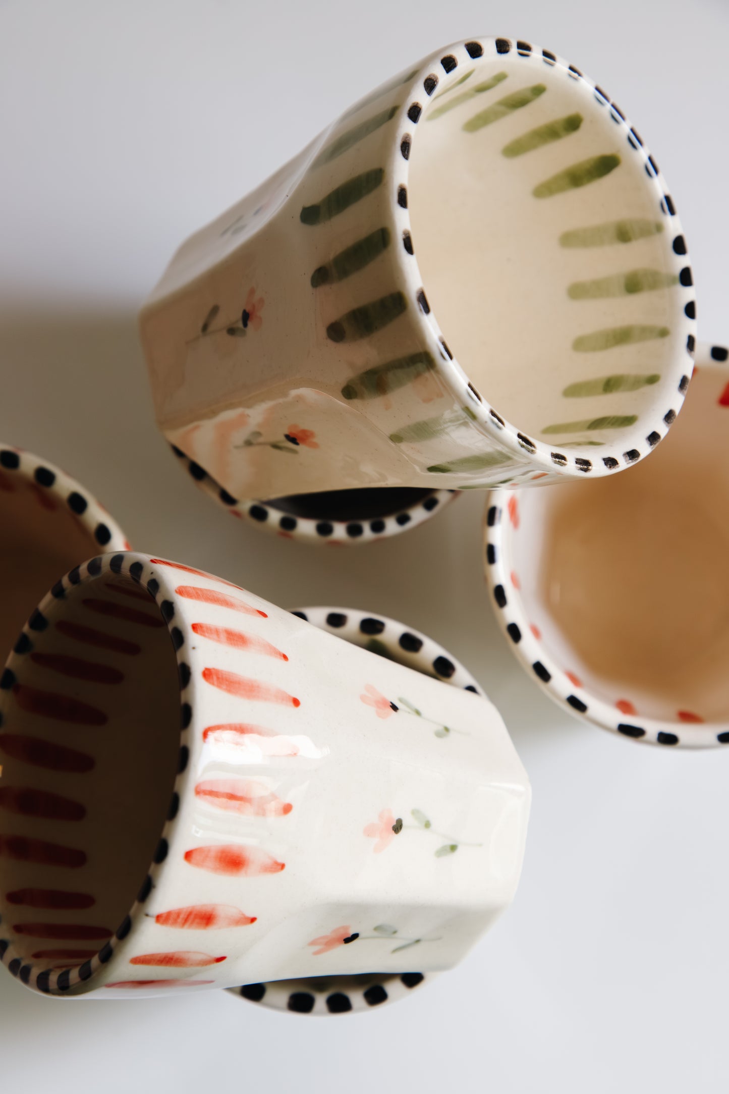 Tulip Cup (pink stripe)