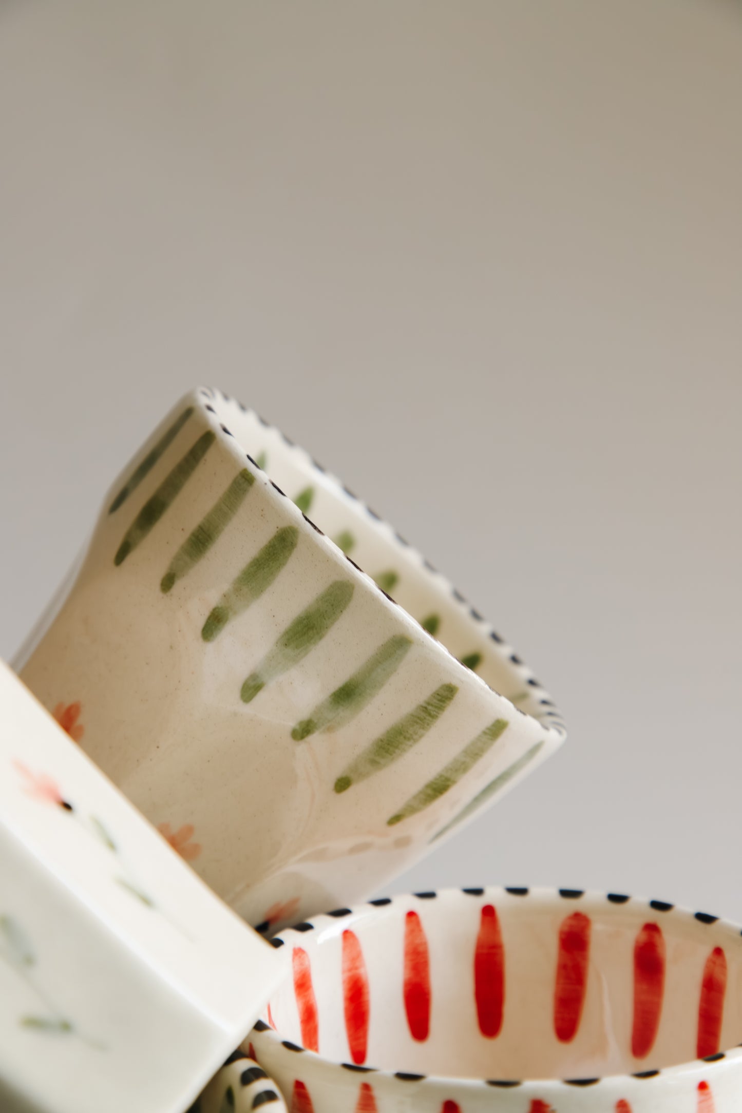 Tulip Cup (green stripe)